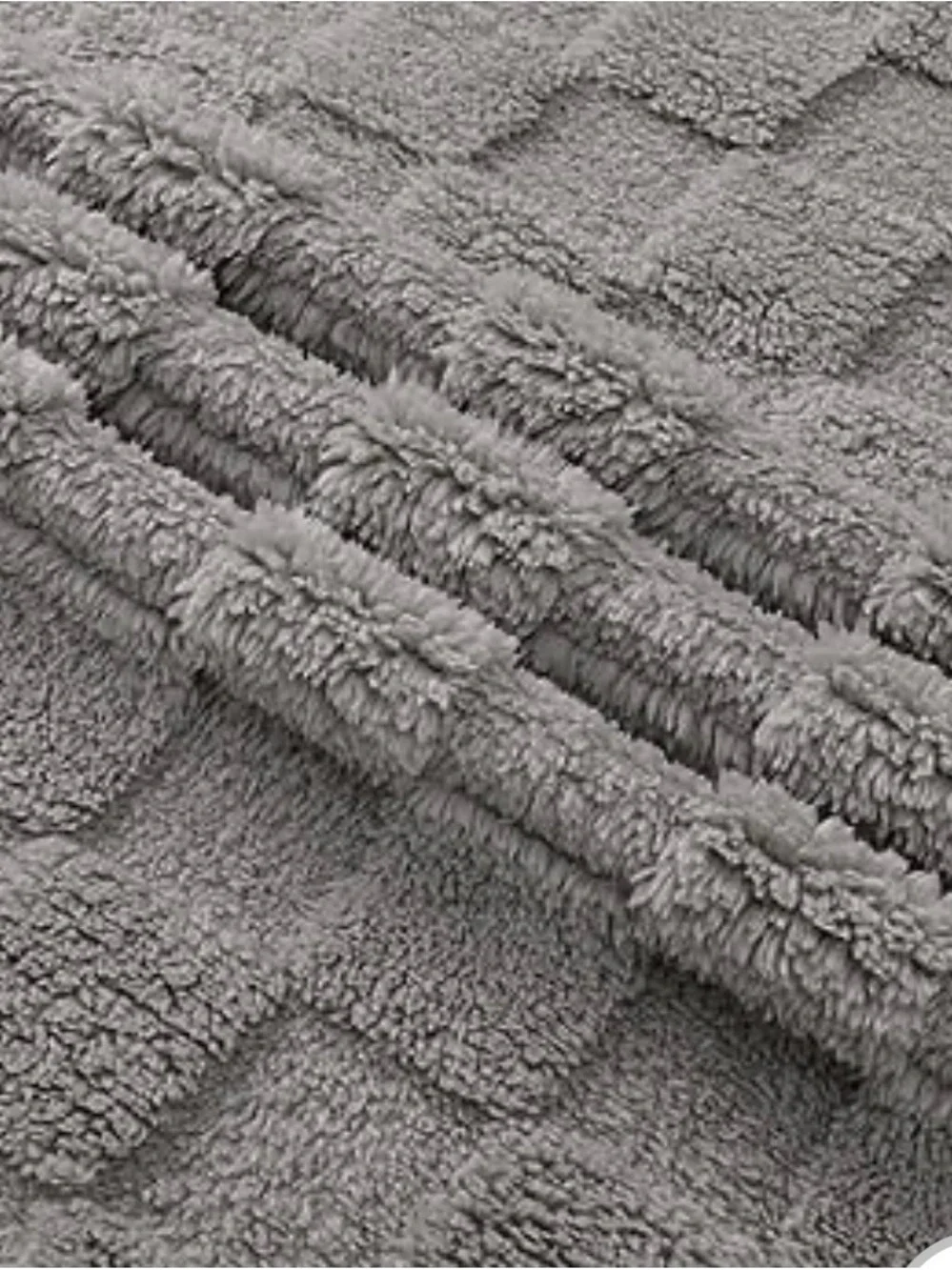 Luxury Plush Gray Checkered Throw Blanket by